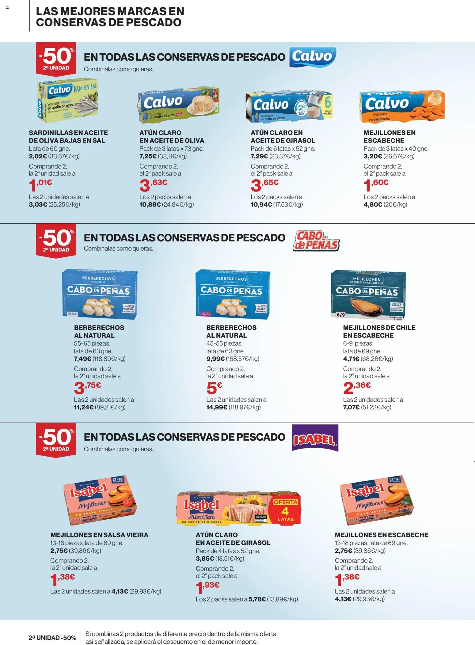 Supercor Canarias │ válido desde el 09.04.2026 | Página: 4 | Productos: Sardinillas, Pescado, Aceite de oliva, Aceite de girasol