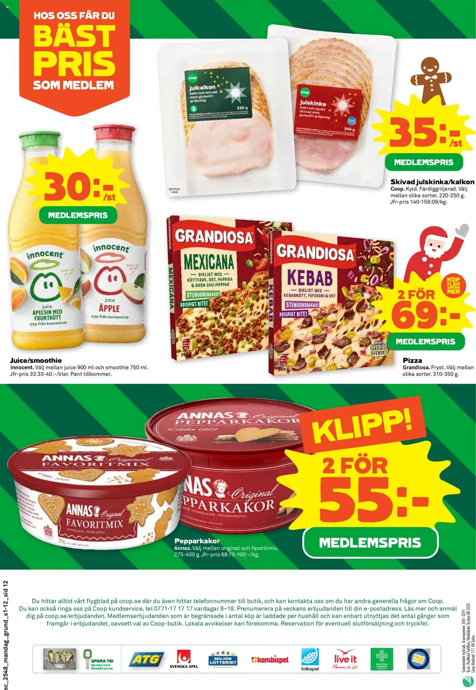 Stora Coop reklamblad aktuell från 24.11.2025 | Sida: 12 | Produkter: Ost, Äpple, Apelsin, Spel