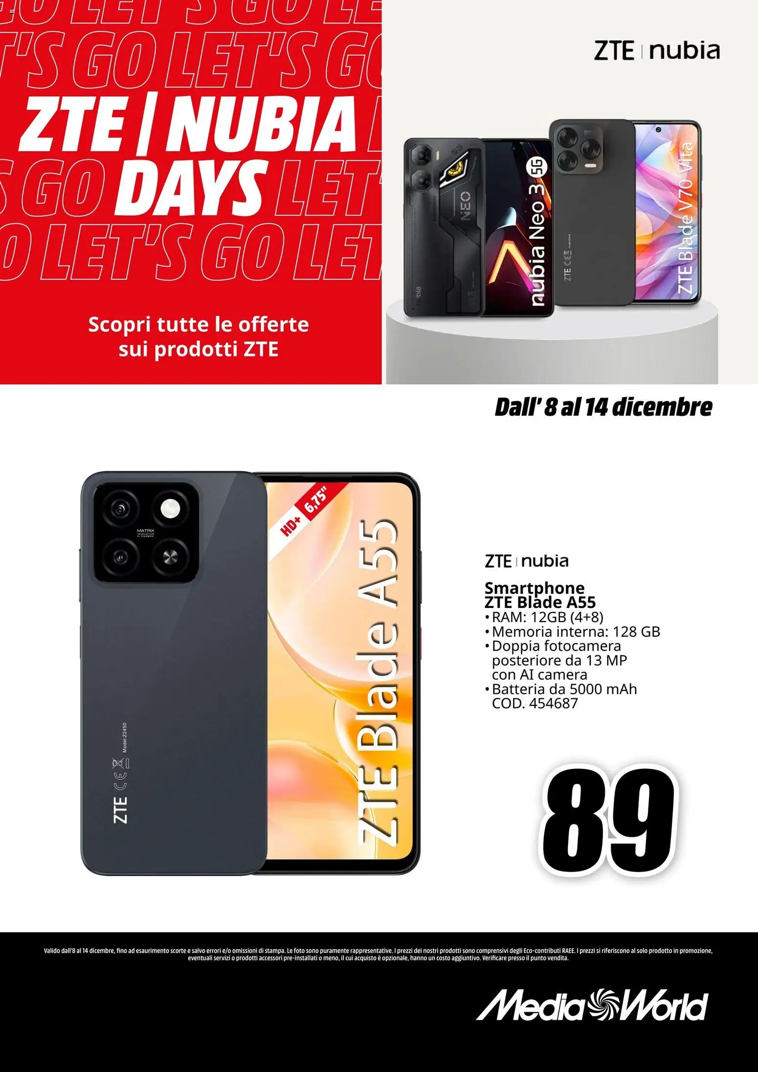 Volantino Media World del 08.12.2025 | Pagina: 2 | Prodotti: Smartphone, Fotocamera, Batteria