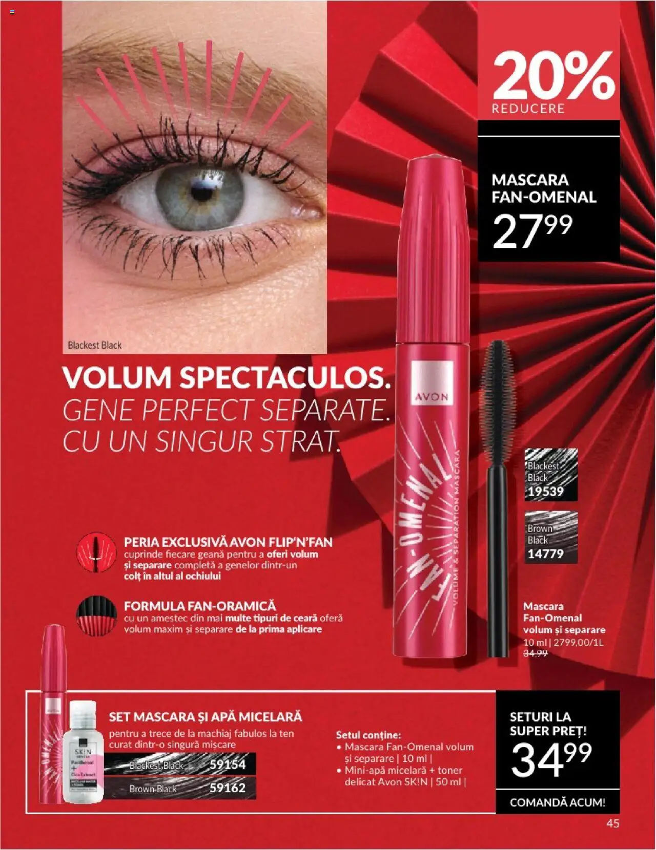 Catalog Avon - 08 2025 – valabil de la 01.08.2025 | Pagină: 45 | Produse: Toner, Scară, Mascara, Apă