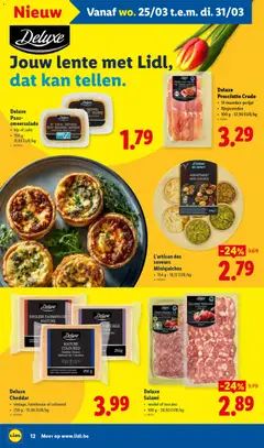 Deluxe Salami, venkel of toscano, 100 g - Voorbeeld van een folder van Lidl, geldig van 23.03.2026 | Pagina: 12