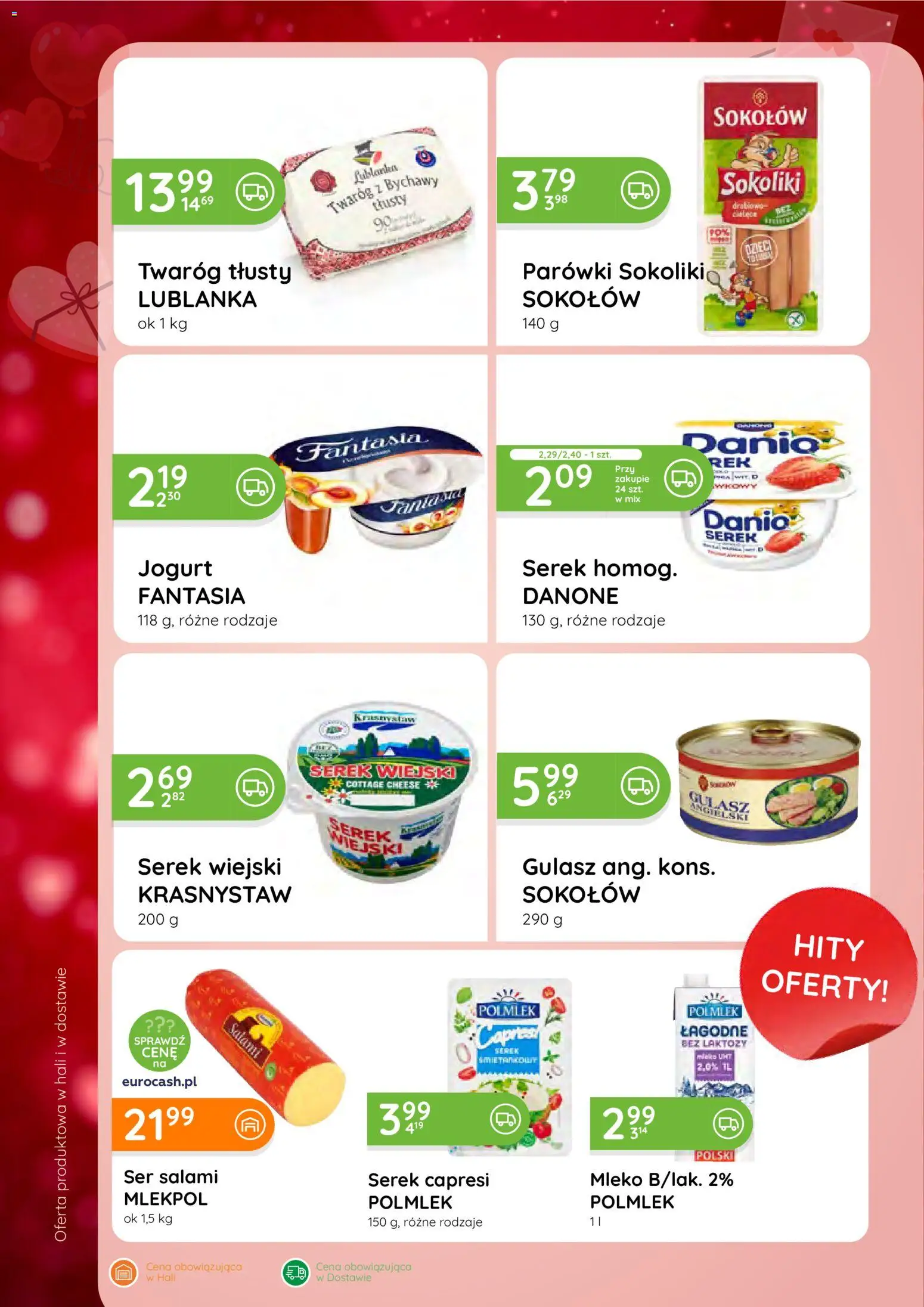 Eurocash Gazetka - Oferta Produktowa od 09.02.2026 | Strona: 10 | Produkty: Bez laktozy, Parówki, Gulasz angielski, Mleko