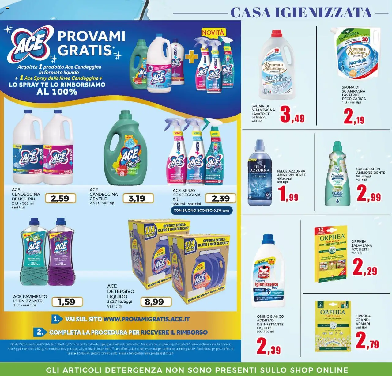 Volantino Happy Casa del 04.06.2025 | Pagina: 42 | Prodotti: Tè, Candeggina, Pavimento, Lavatrice