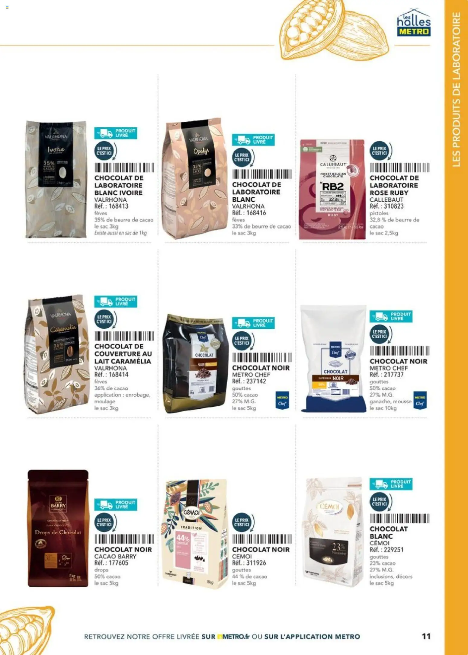 {H1} | Page: 11 | Produits: Mousse, Beurre, Chocolat, Livre