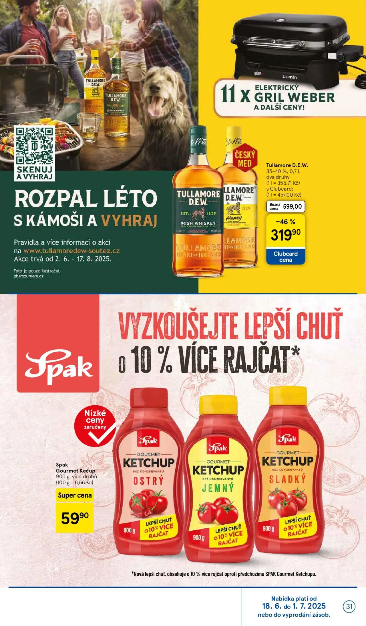 Tesco leták - Hypermarket od 18.06.2025 | Strana: 31 | Produkty: Gourmet, Whiskey, Kečup, Gril