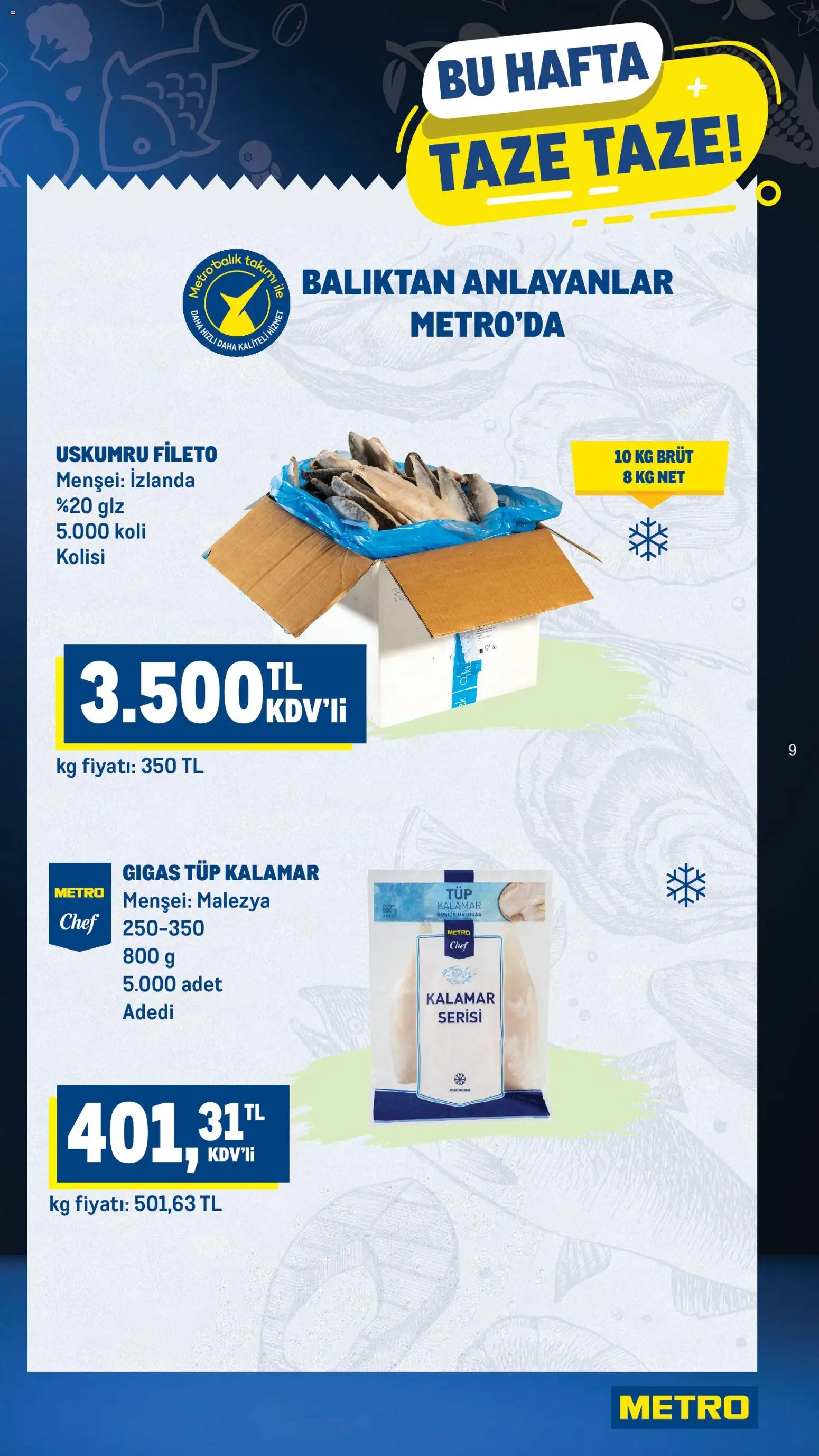 Metro - Taze Ürünler - 31.12.2025 tarihinden itibaren geçerlidir | Sayfa: 9