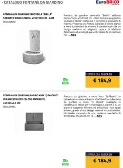 Anteprima del volantino Eurobrico Fontane da Giardino catalogo valido a partire dal 23.07.2025 | Pagina: 18 | Prodotti: Lavello
