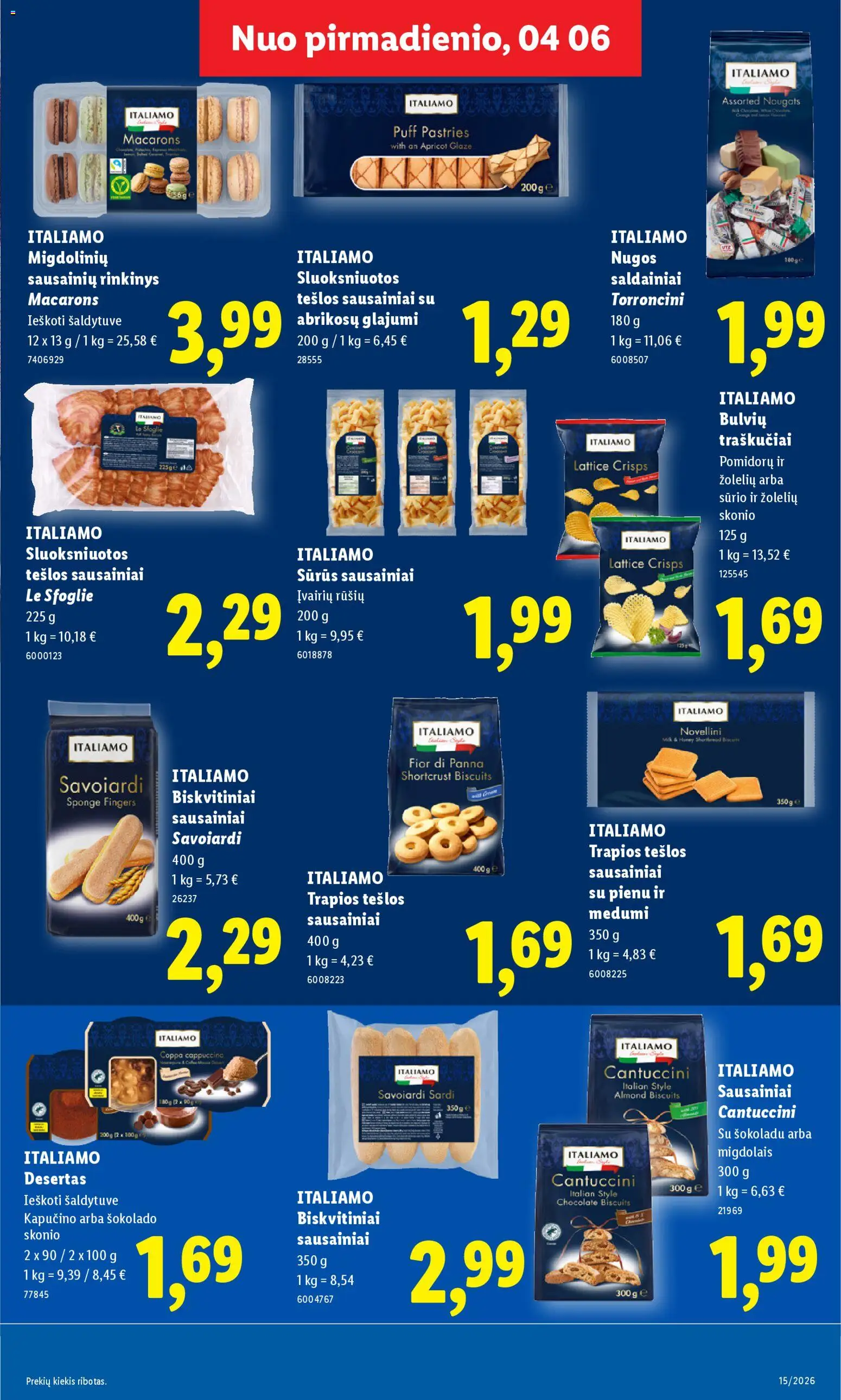 LIDL akcijos nuo 06.04.2026 | Puslapis: 17 | Prekių: Sausainiai, Saldainiai, Traškučiai