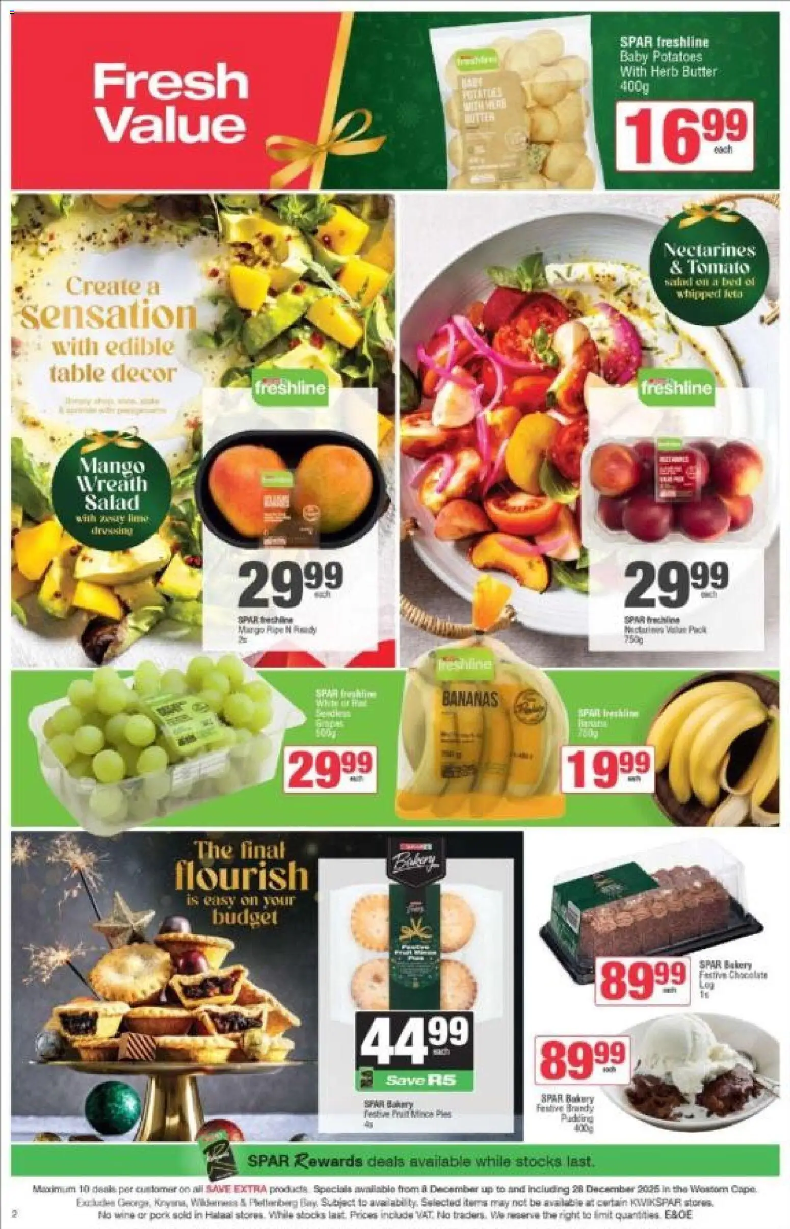 New KWIKSPAR catalogue – valid from 08.12.2025 | Page: 2 | Products: Brandy, Wine, Bananas, Nectarines
