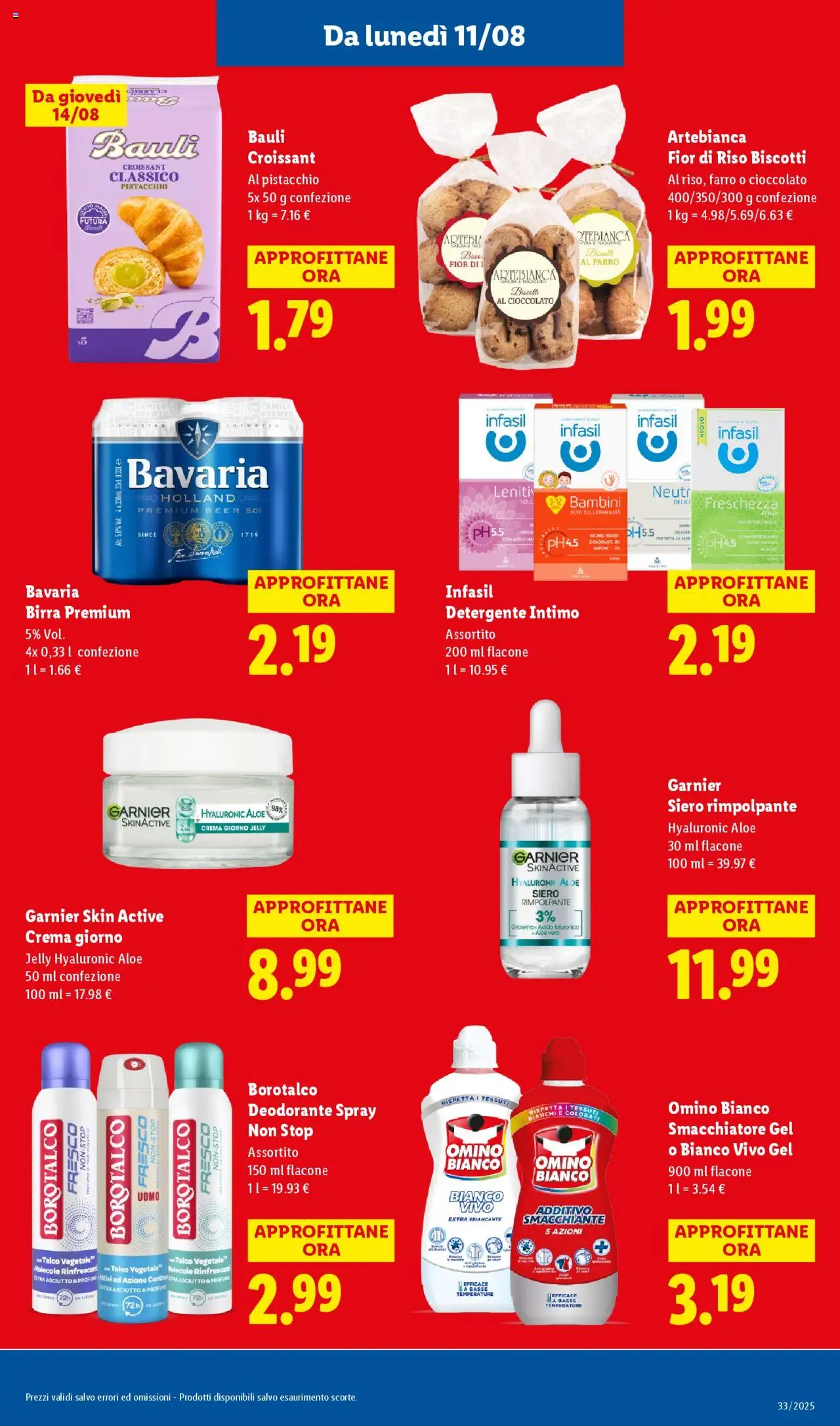 Volantino Lidl del 11.08.2025 | Pagina: 17 | Prodotti: Crema, Birra, Talco, Profumo