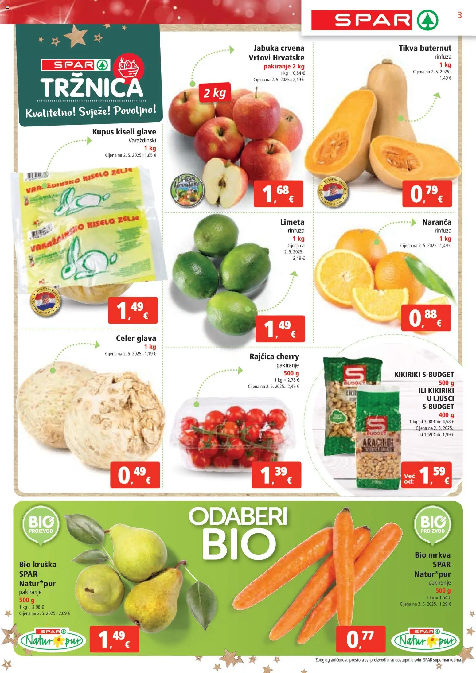 Spar katalog | vrijedi od 27.12.2025 | Stranica: 3 | Proizvodi: Celer, Kikiriki, Rajčica, Jabuka