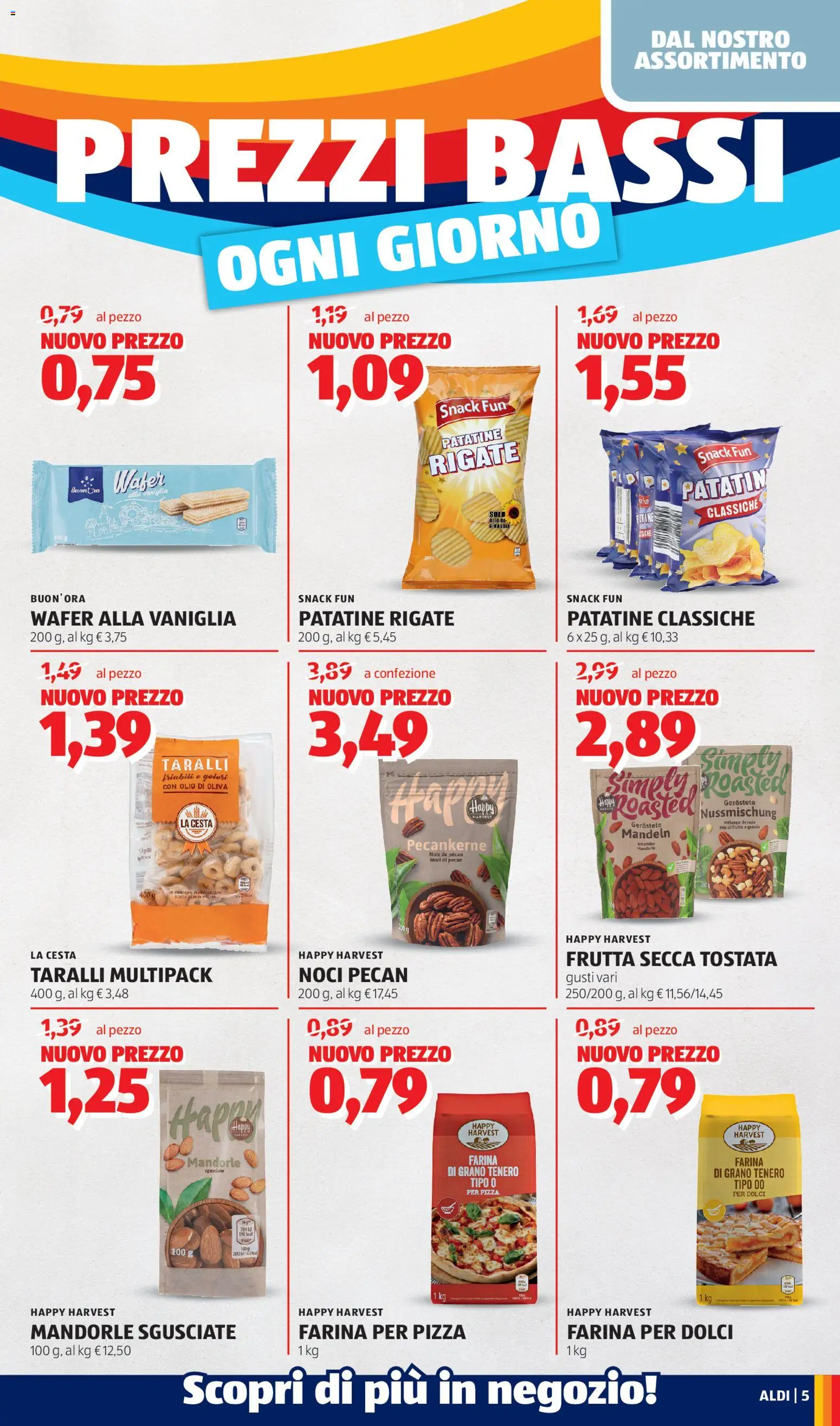 Volantino Aldi del 04.05.2026 | Pagina: 5 | Prodotti: Frutta, Olio, Noci, Taralli