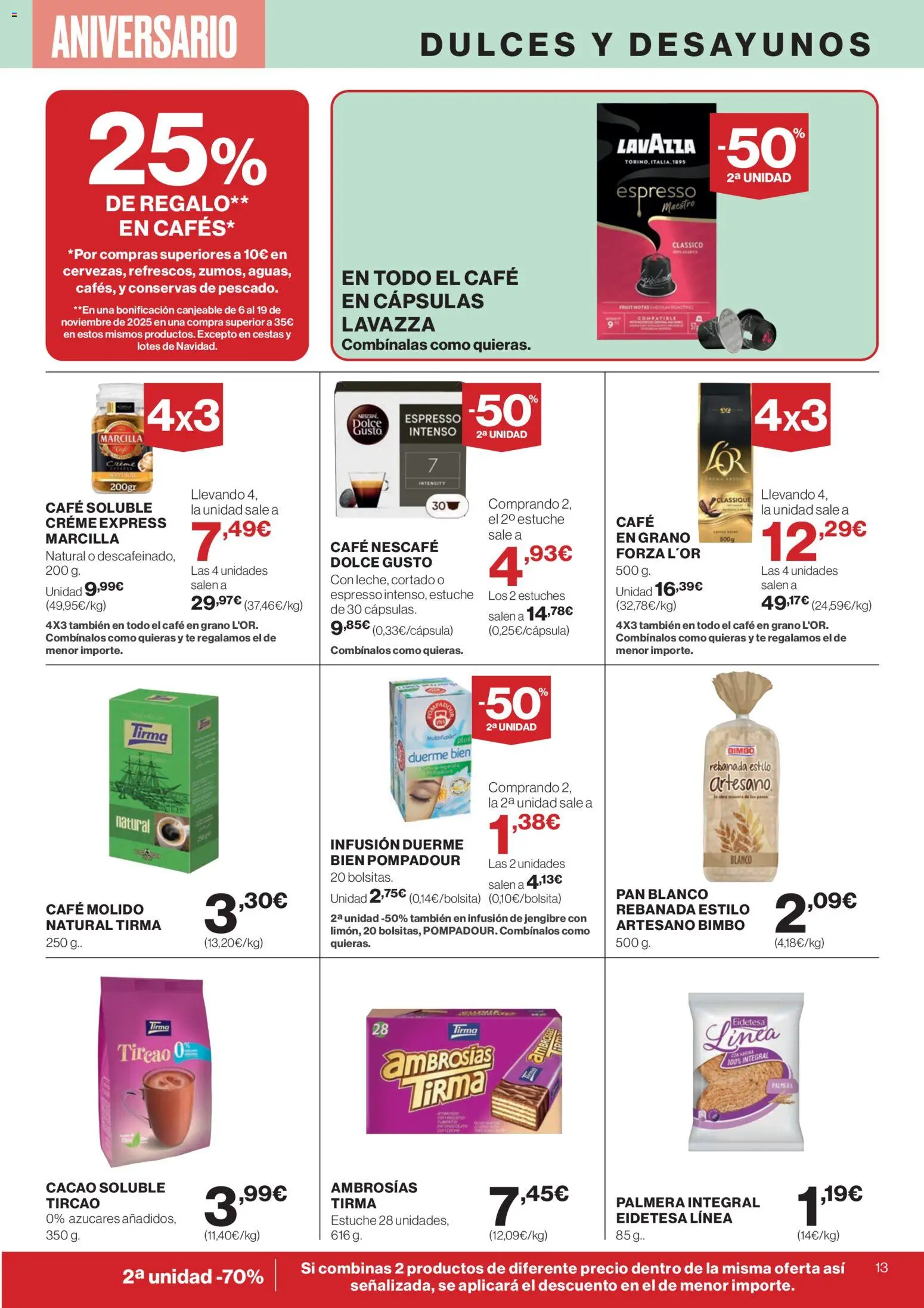 Supercor Canarias │ válido desde el 23.10.2025 | Página: 13 | Productos: Café, Chocolate, Té, Cacao soluble