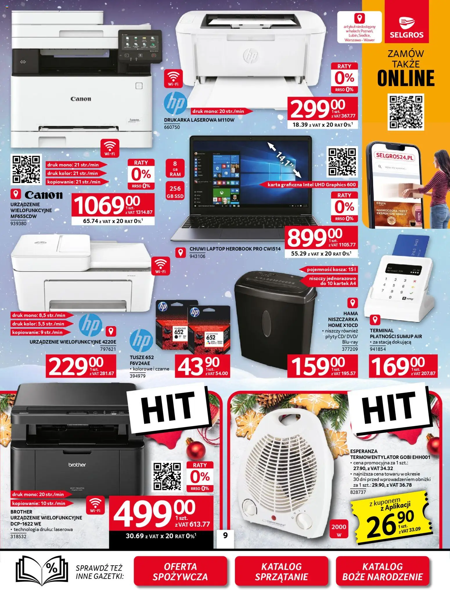 Selgros cash&carry Gazetka - Oferta przemysłowa od 06.11.2025 | Strona: 11 | Produkty: Karta, Laptop, Niszczarka, Plyty