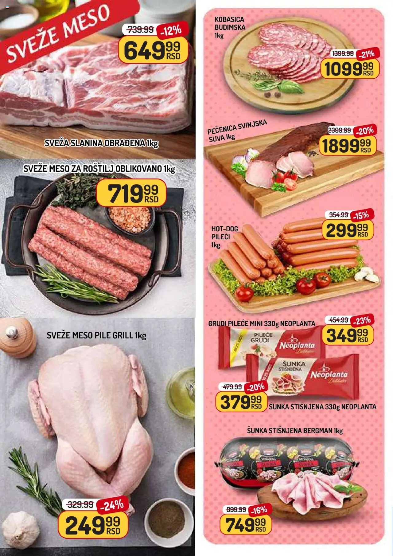 Aman katalog - važi od 01.08.2025 | Strana: 2 | Proizvode: Pile, Šunka, Pečenica, Roštilj