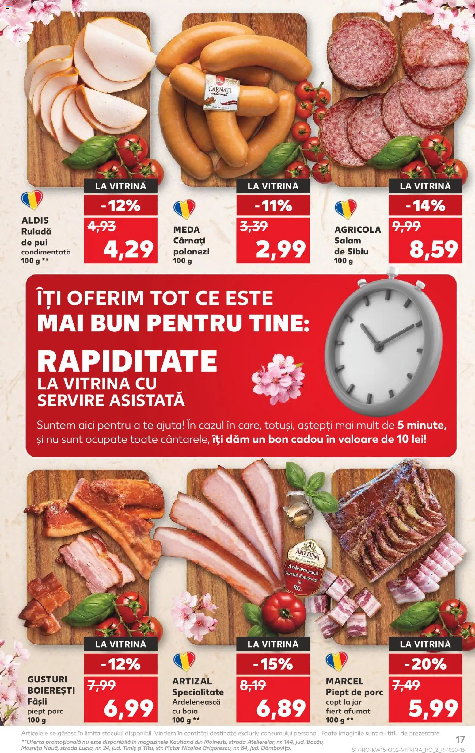 Noul catalog Kaufland – valabil de la 08.04.2026 | Pagină: 17 | Produse: Hacıyatmaz Kedi Oyuncağı, Vitrină, Salam, Cârnați