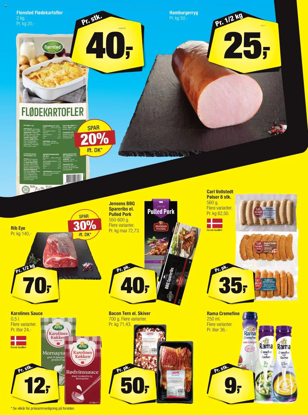 Calle Tilbudsavis gyldig fra 06.08.2025 | Side: 12 | Produkter: Rødvinssauce, Kartofler, Peber, Hamburgerryg