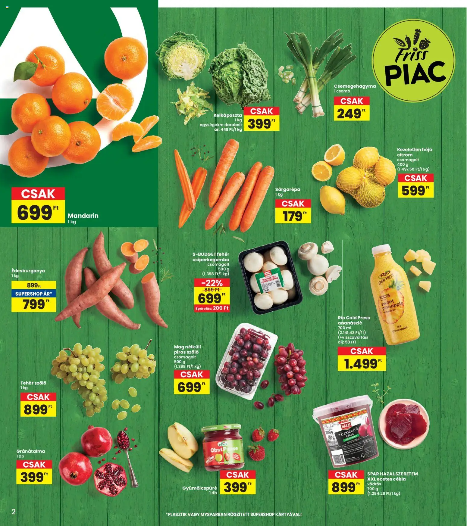 Interspar akciós ujság - amely érvényes a következő dátumtól: 30.10.2025 | Oldal: 2 | Termékek: Szőlő, Kelkáposzta, Csemegehagyma, Citrom