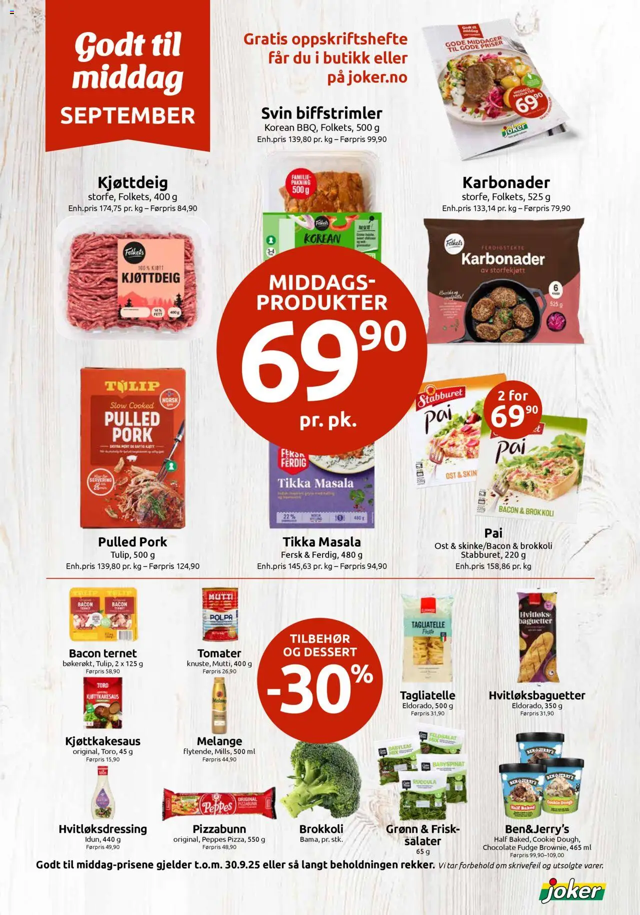  | Side: 2 | Produkter: Pizza, Brokkoli, Ruccula, Chiftele