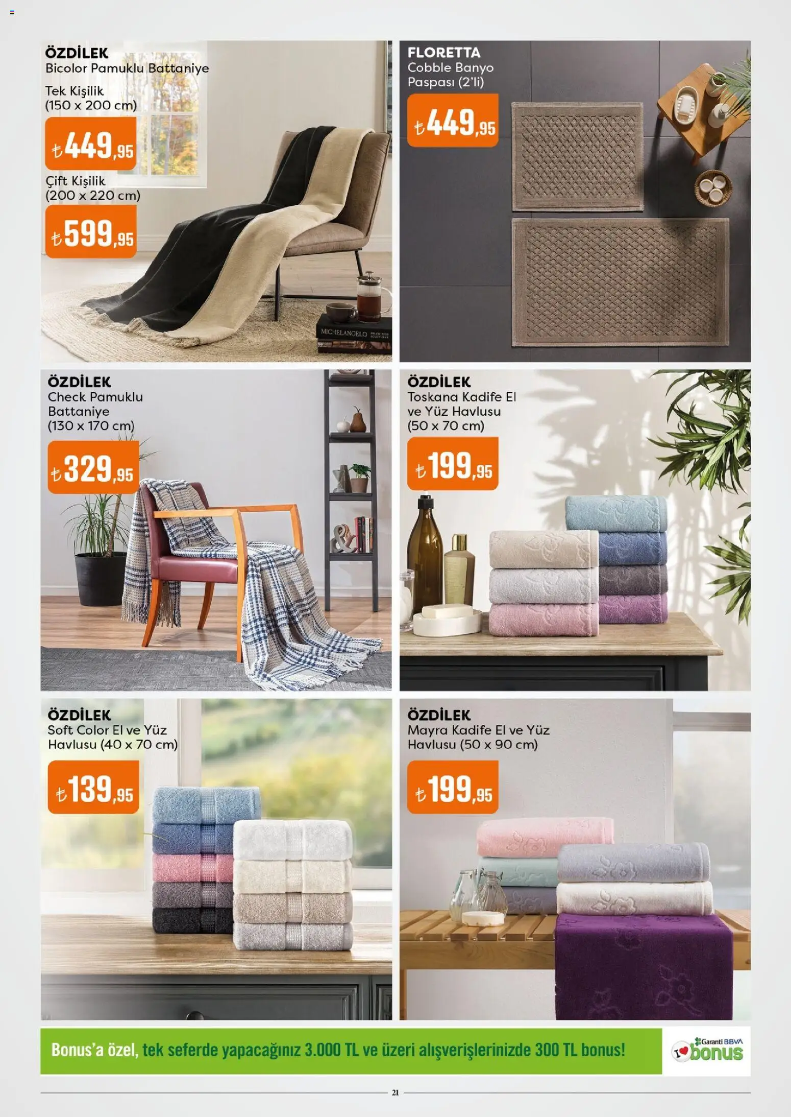 Özdilek Katalog - 24.02.2026 tarihinden itibaren geçerlidir | Sayfa: 21 | Ürünler: Battaniye, Banyo, Yüz havlusu