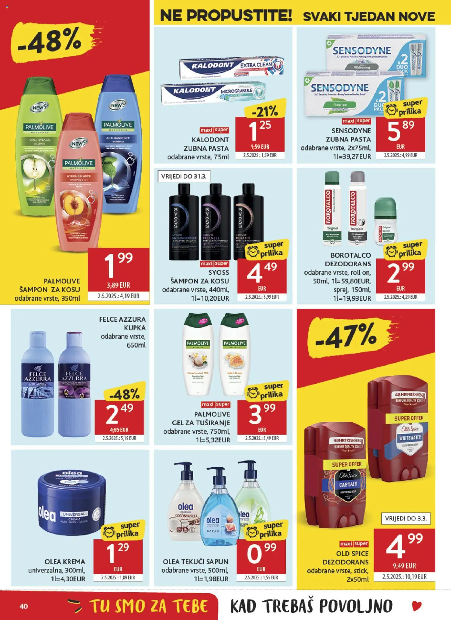Konzum HR akciós ujság - amely érvényes a következő dátumtól: 18.02.2026 | Oldal: 40 | Termékek: Orchidea, Old spice, Sampon