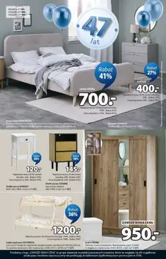 Pogląd oferty "JYSK gazetka" - ważna od 22.04.2026 | Strona: 23 | Produkty: Łóżko, Szafa, Komoda, Stolik nocny