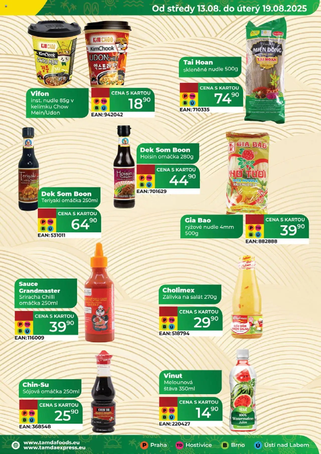 Tamda Foods leták od 13.08.2025 | Strana: 51 | Produkty: Sójová omáčka, Teriyaki omáčka, Rýžové nudle, Nudle
