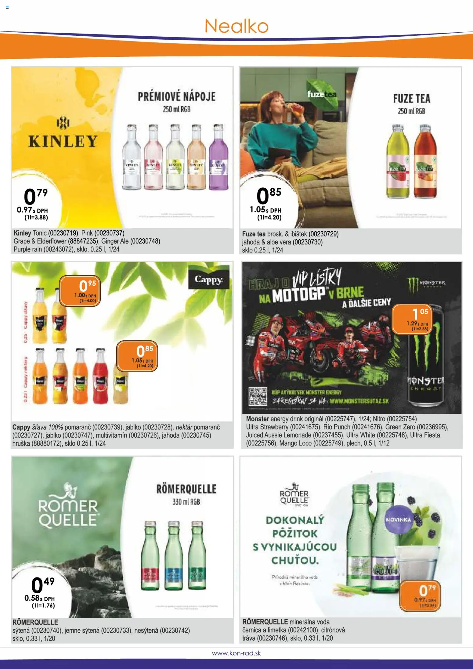 Nové KON - RAD akcie – leták je platný od 01.05.2026 | Strana: 27 | Produkty: Limetka, Voda, Minerálna voda, Mango