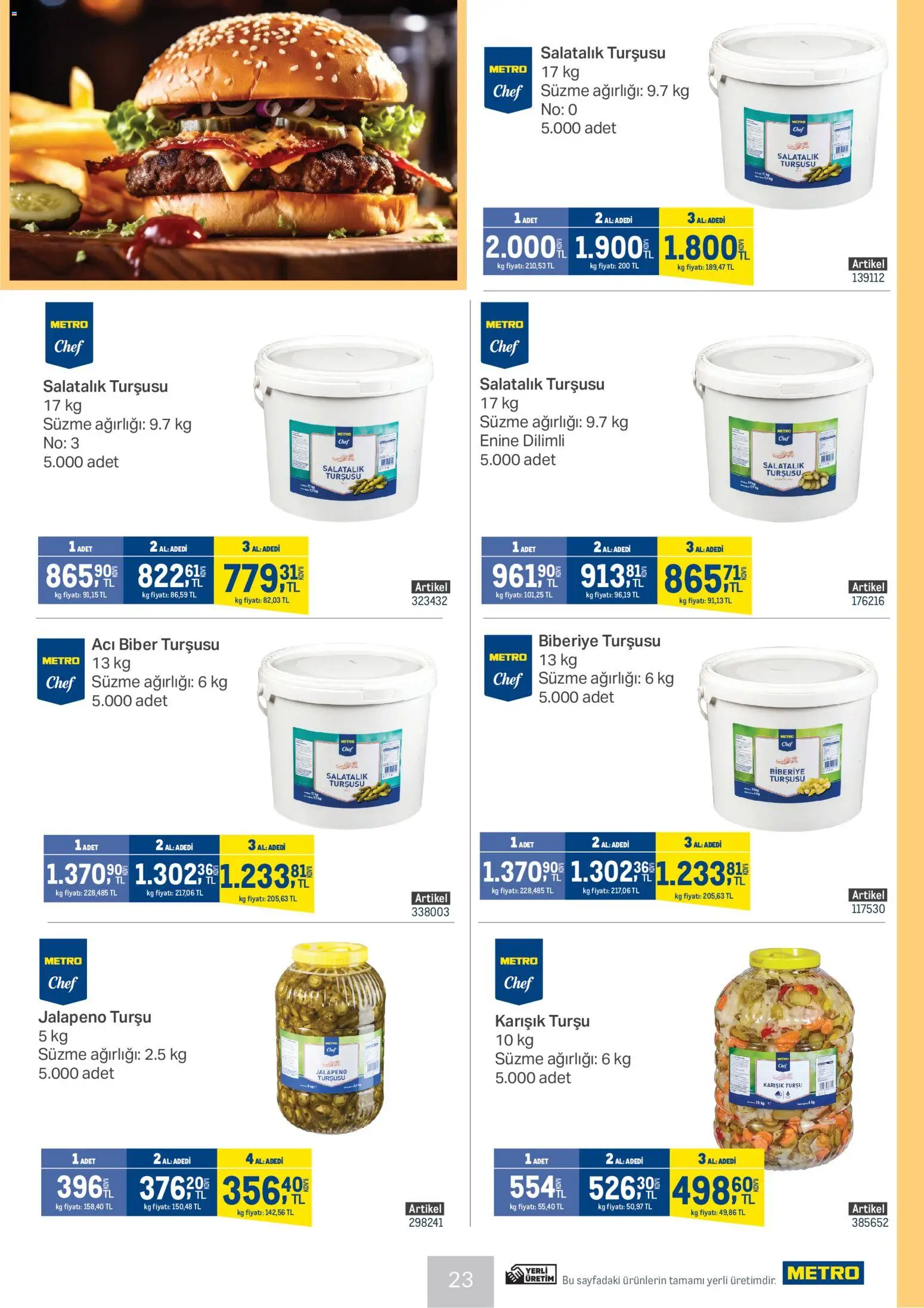 Metro - Et & Tavuk & Köfte Restoranları - 04.02.2026 tarihinden itibaren geçerlidir | Sayfa: 23