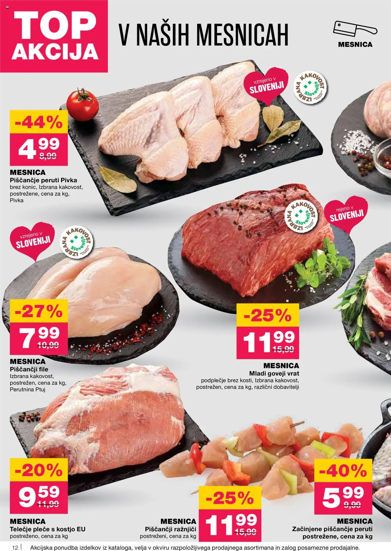 Novi Mercator katalog ponudbe – veljaven od 11.09.2025 | Stran: 12 | Izdelki: Ražnjiči