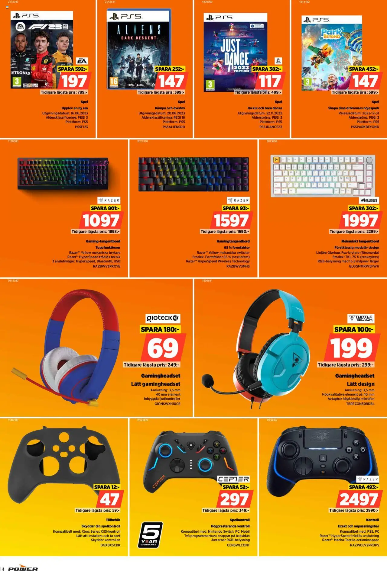 Power reklamblad aktuell från 20.10.2025 | Sida: 14 | Produkter: PC, Xbox, Spel, Mikrofon