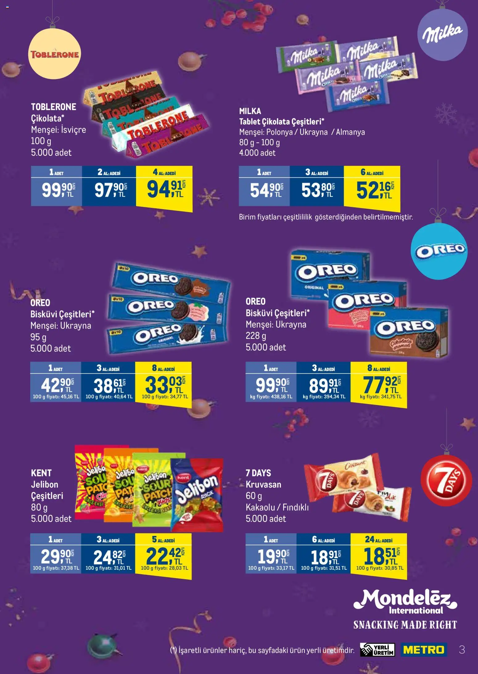 Metro - Yılbaşı Şekerleme Kataloğu - 15.12.2025 tarihinden itibaren geçerlidir | Sayfa: 3 | Ürünler: Çikolata, Tablet, Bisküvi