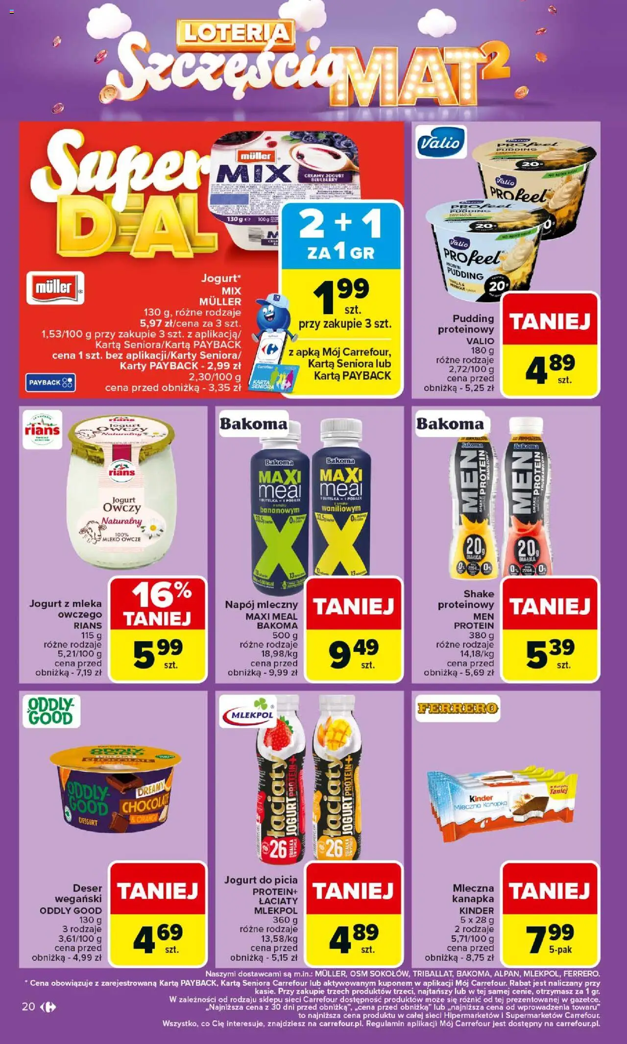 Carrefour Gazetka od 06.10.2025 | Strona: 20 | Produkty: Karta, Mleka, Mleko, Jogurt