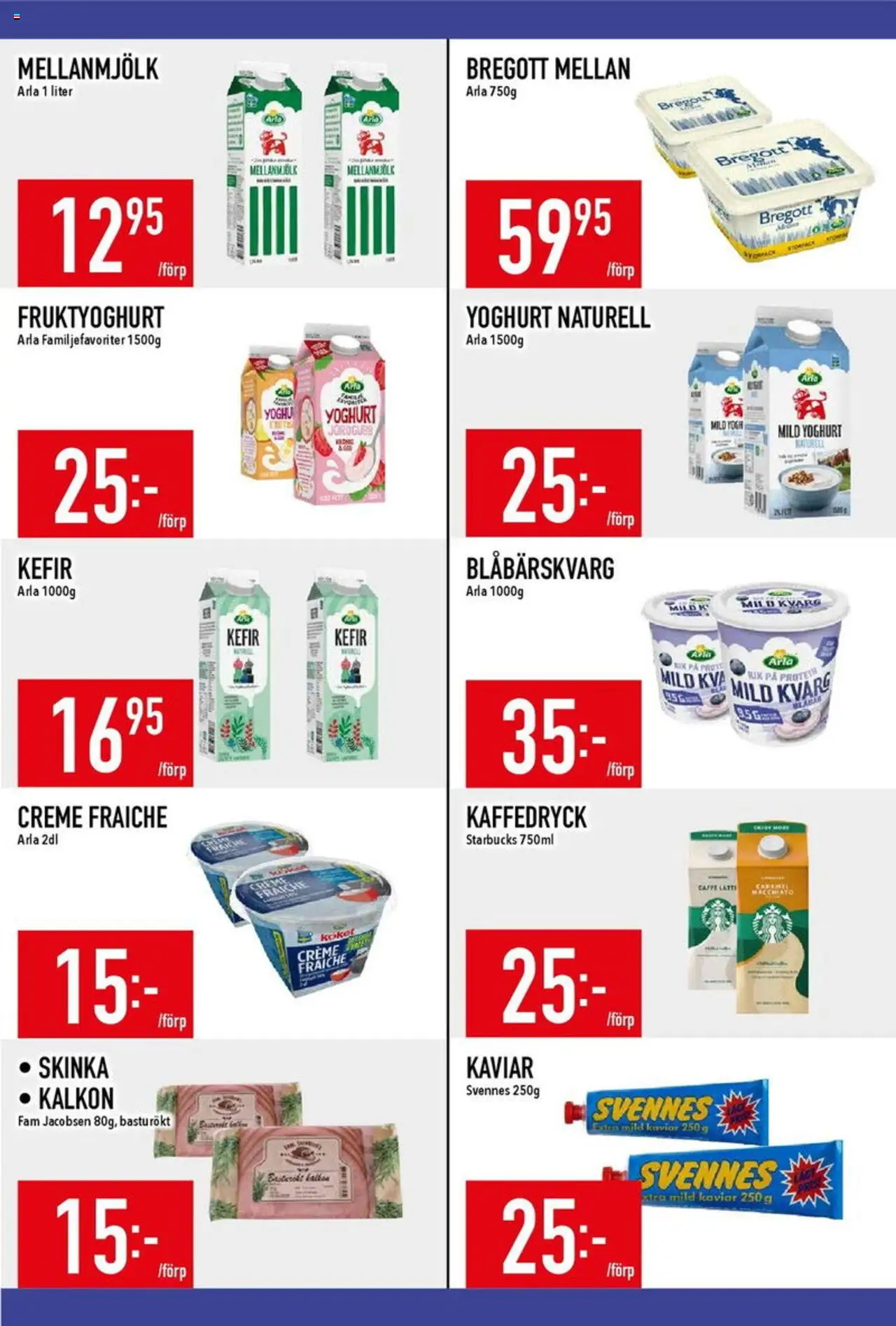 Matdax reklamblad aktuell från 23.06.2025 | Sida: 8 | Produkter: Bregott, Yoghurt, Skinka, Kvarg