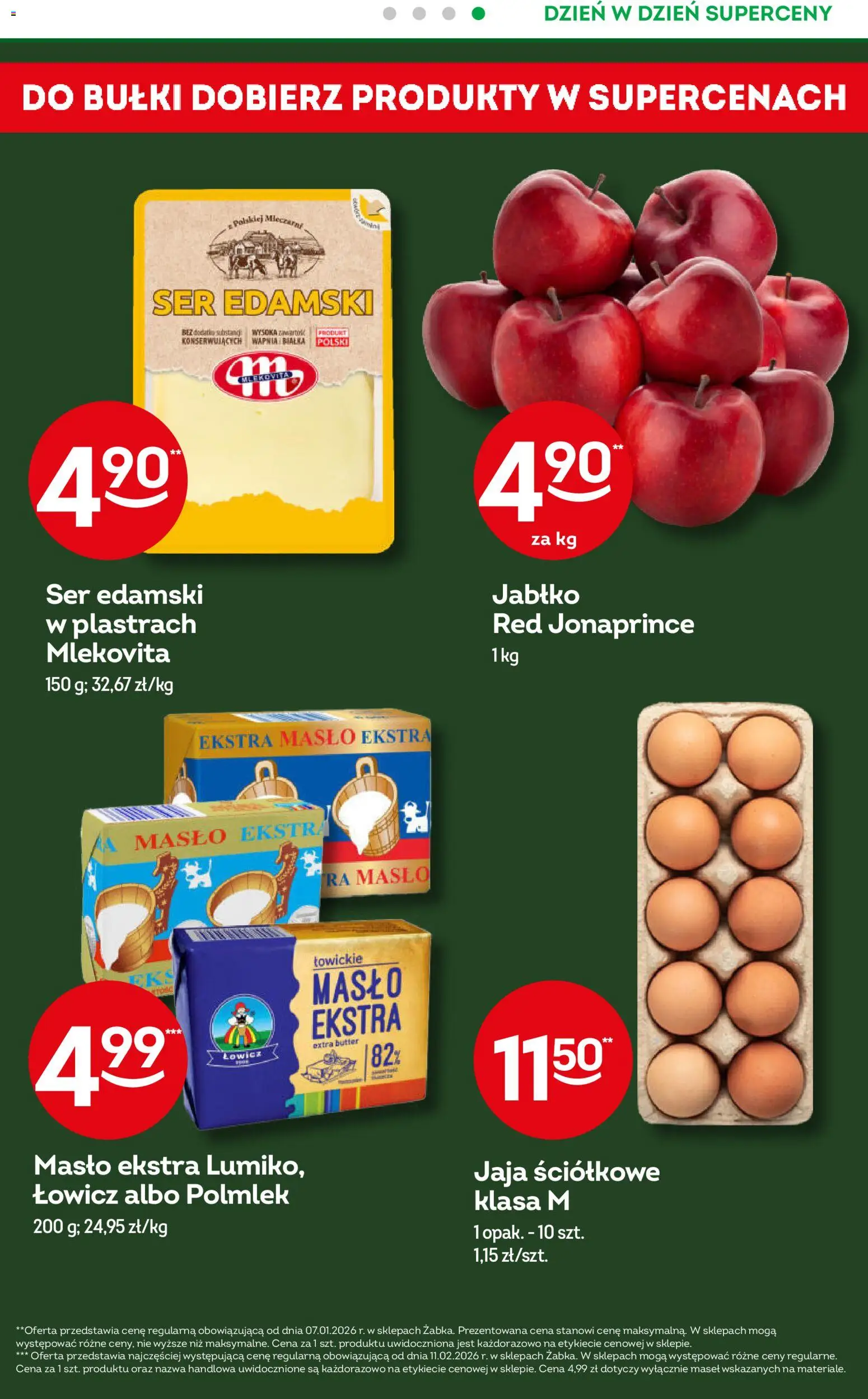 Żabka Gazetka od 11.02.2026 | Strona: 23 | Produkty: Masło, Ser, Ser edamski, Jaja