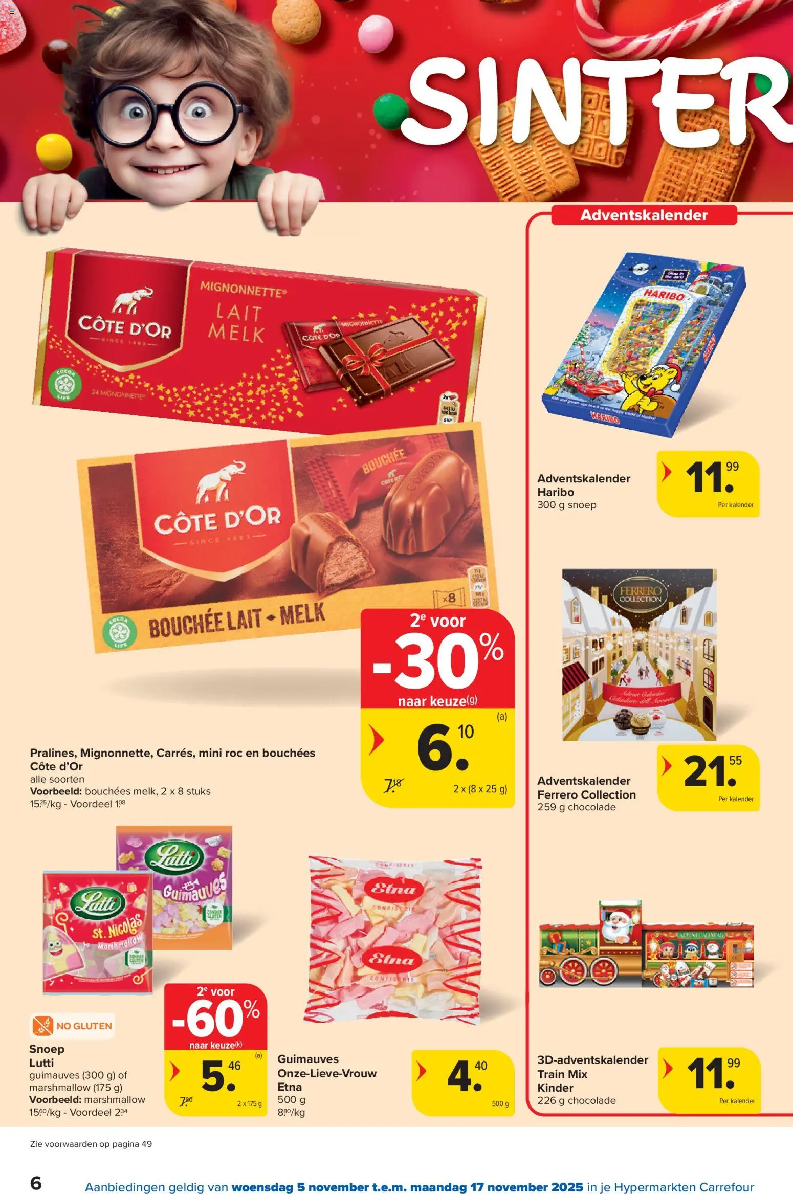 {H1} | Pagina: 6 | Producten: Kinder, Snoep, Melk, Chocolade