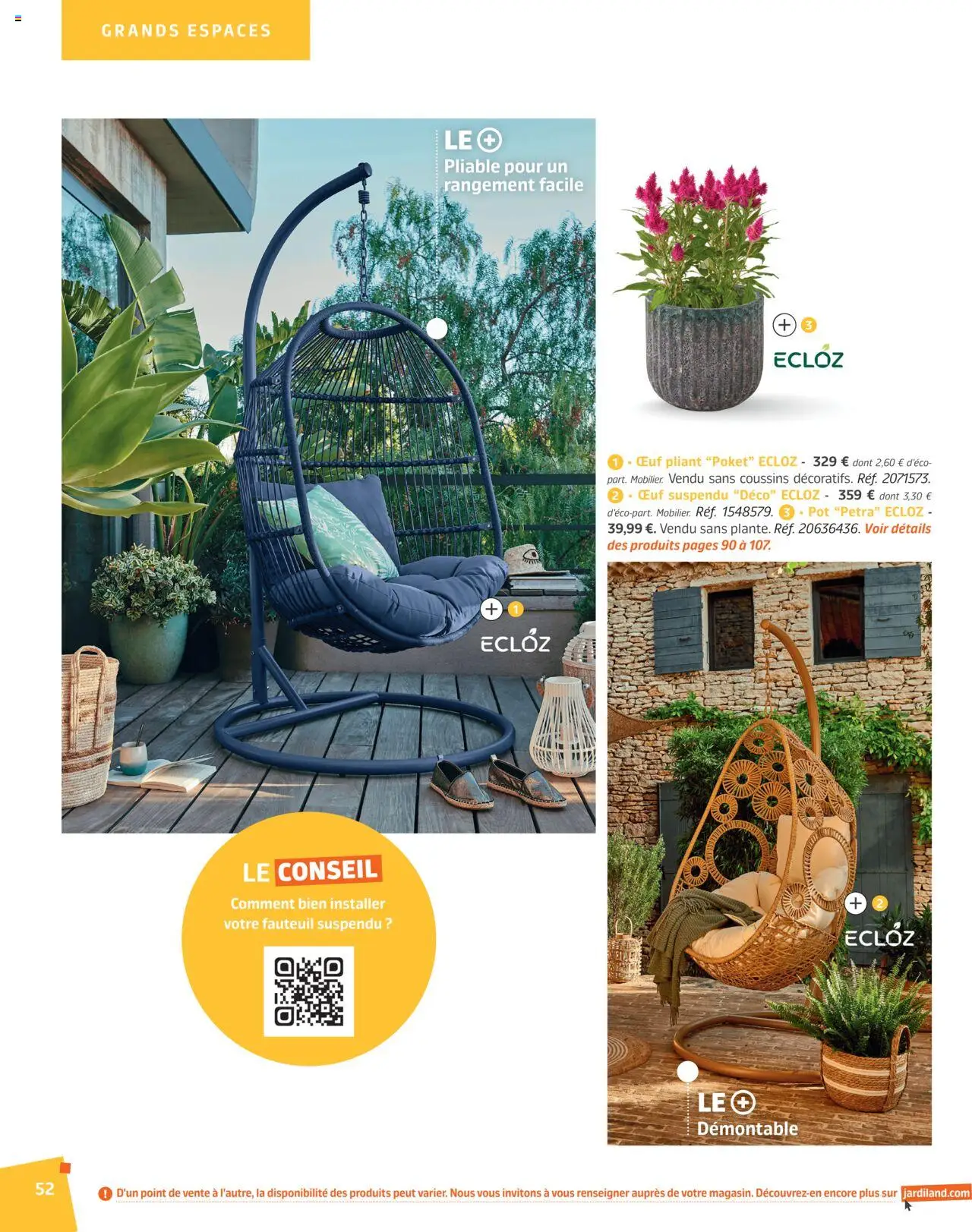  | Page: 52 | Produits: Oeuf suspendu, Fauteuil