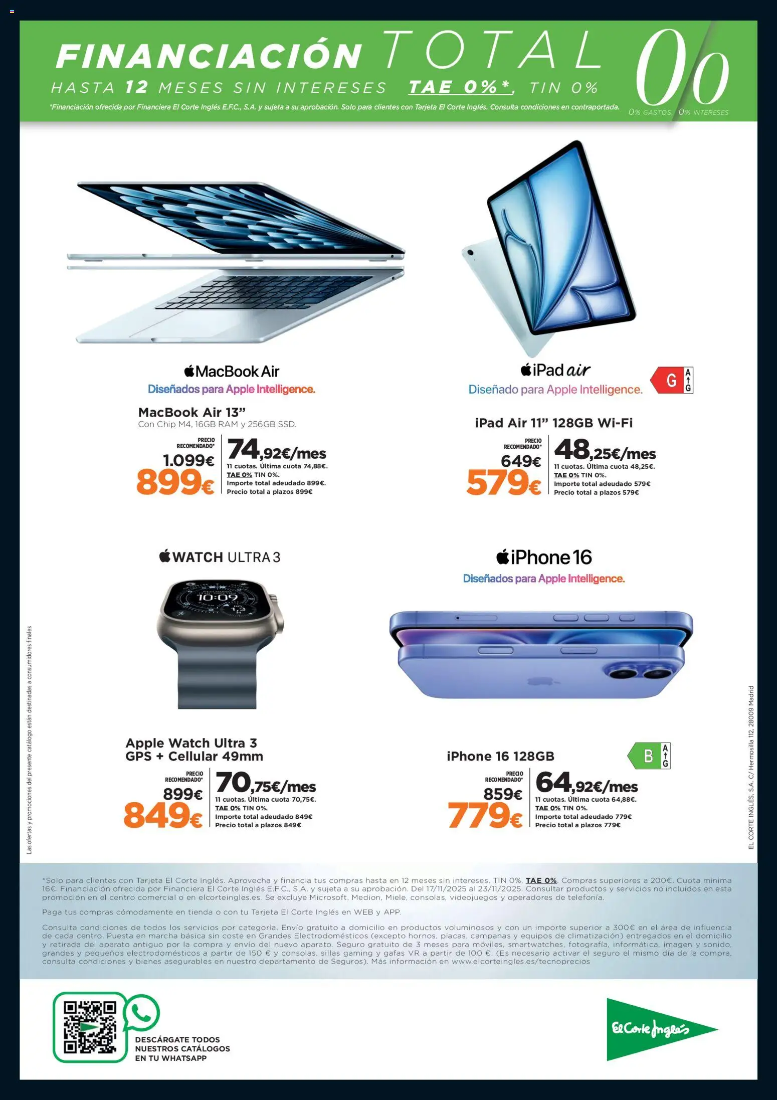 El Corte Inglés Black Friday │ válido desde el 17.11.2025 | Página: 12 | Productos: Ipad, Apple, Iphone
