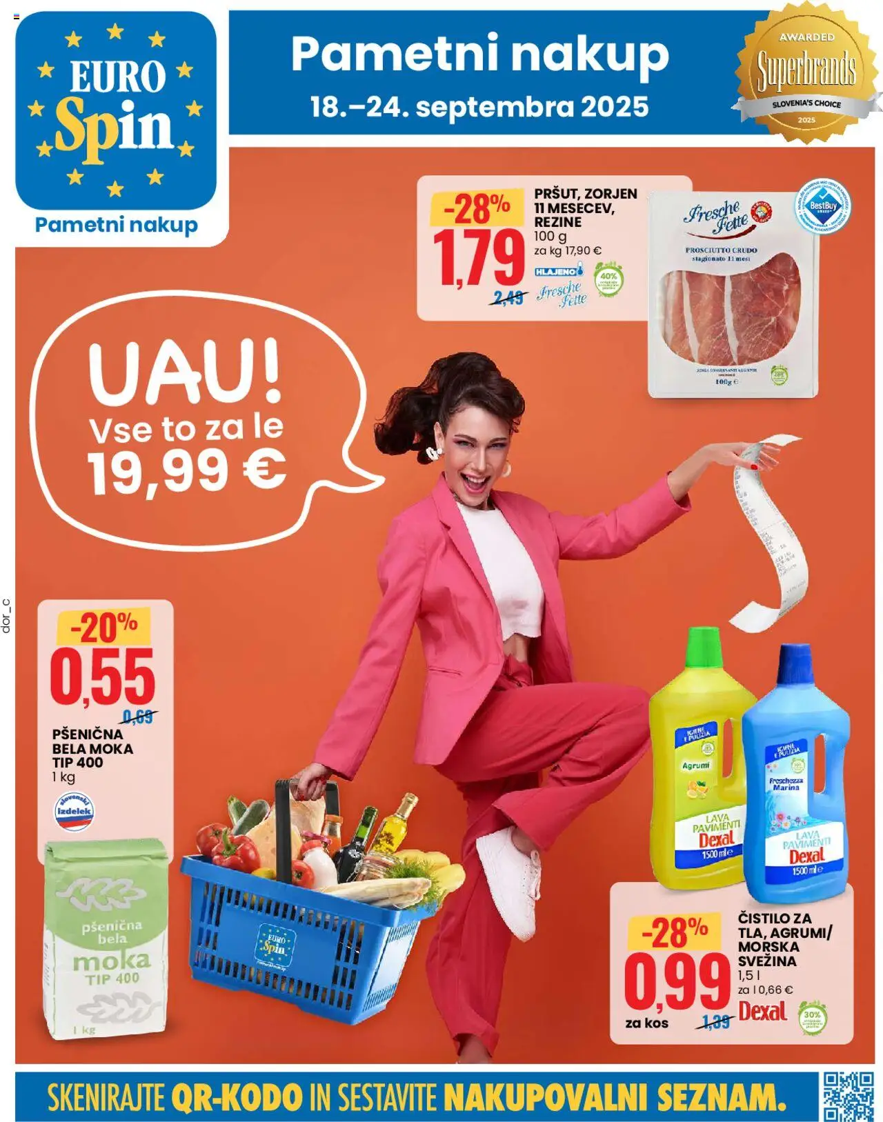 Novi Eurospin katalog ponudbe – veljaven od 18.09.2025 | Stran: 1 | Izdelki: Moka, Kos