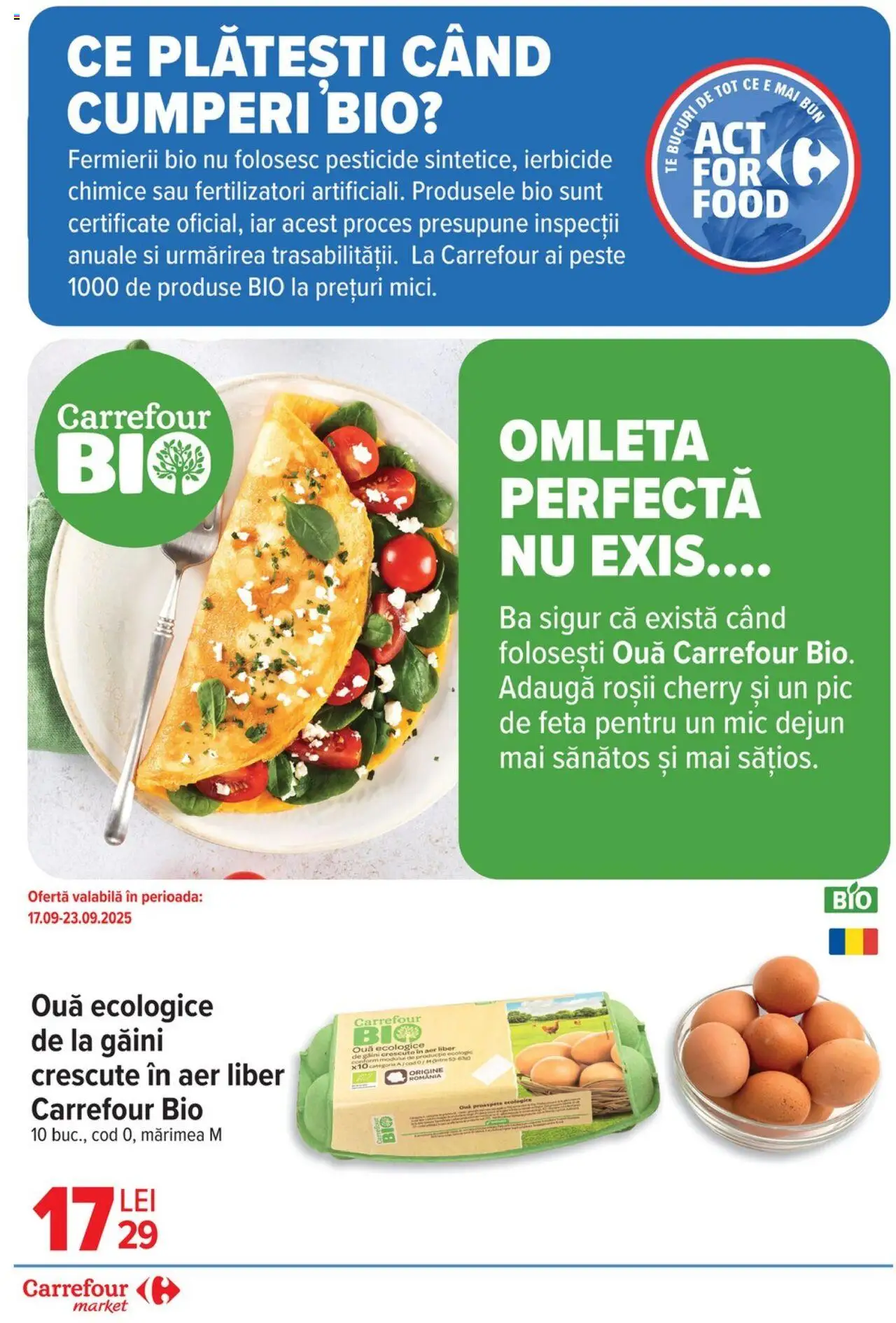 Noul catalog Carrefour – valabil de la 17.09.2025 | Pagină: 9 | Produse: Şerit ödül, Ouă, Roșii, Pește