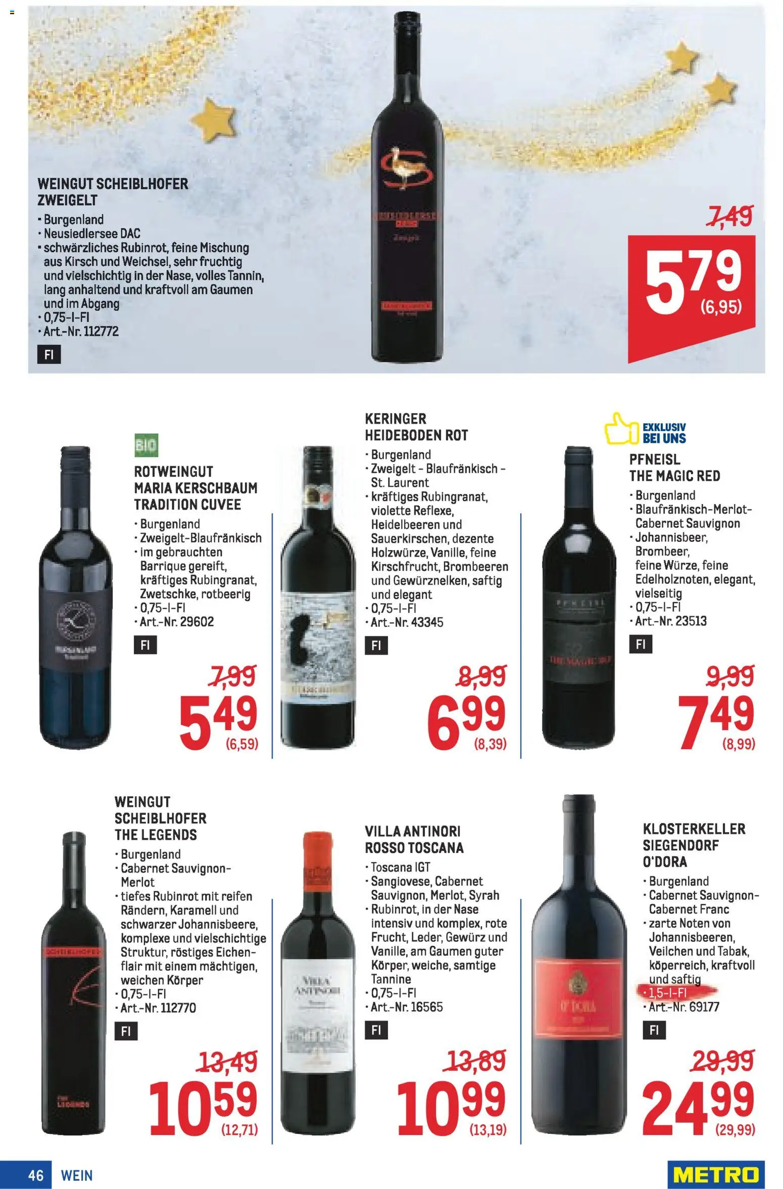 Metro angebote Profi gültig ab 11.12.2025 | Seite: 46 | Produkte: Wein