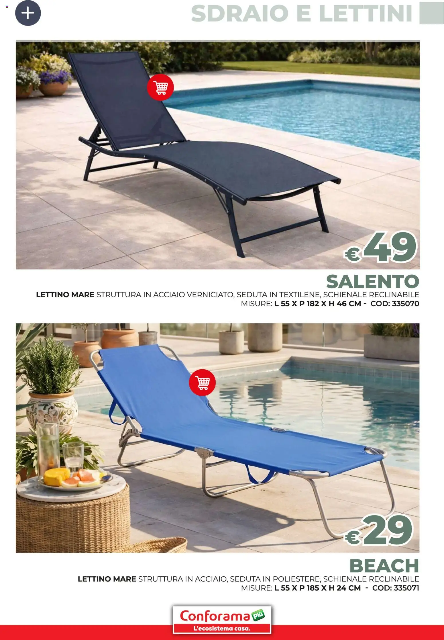 Volantino Conforama del 19.03.2026 | Pagina: 75 | Prodotti: Sdraio, Lettino