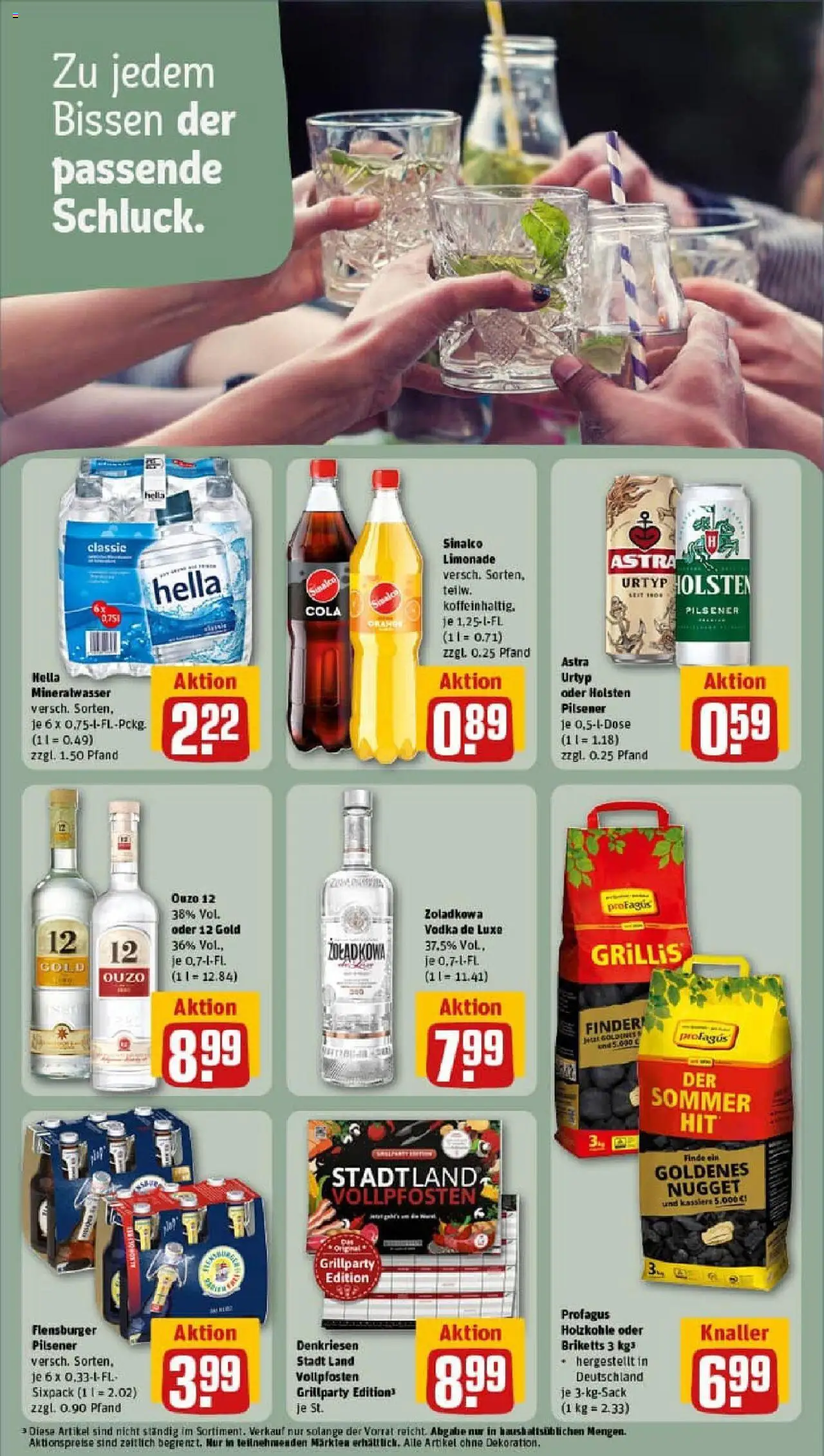 Rewe prospekt Uslar	 - gültig ab dem 03.08.2025 | Seite: 15 | Produkte: Ouzo 12, Cola, Hella, Vodka