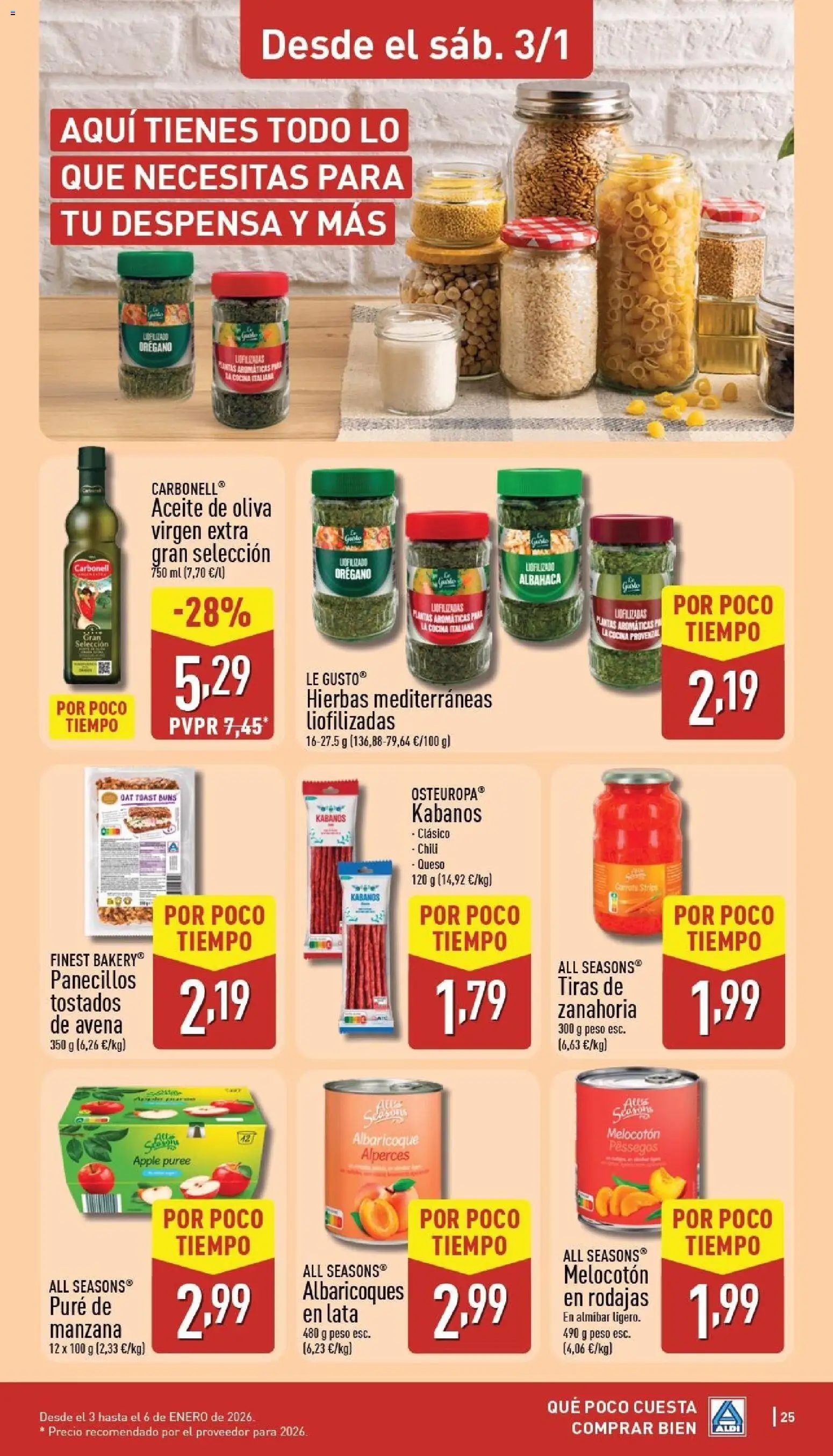 Aldi folleto Baleares │ válido desde el 29.12.2025 | Página: 25 | Productos: Queso, Aceite de oliva, Τσιπς, Cocina