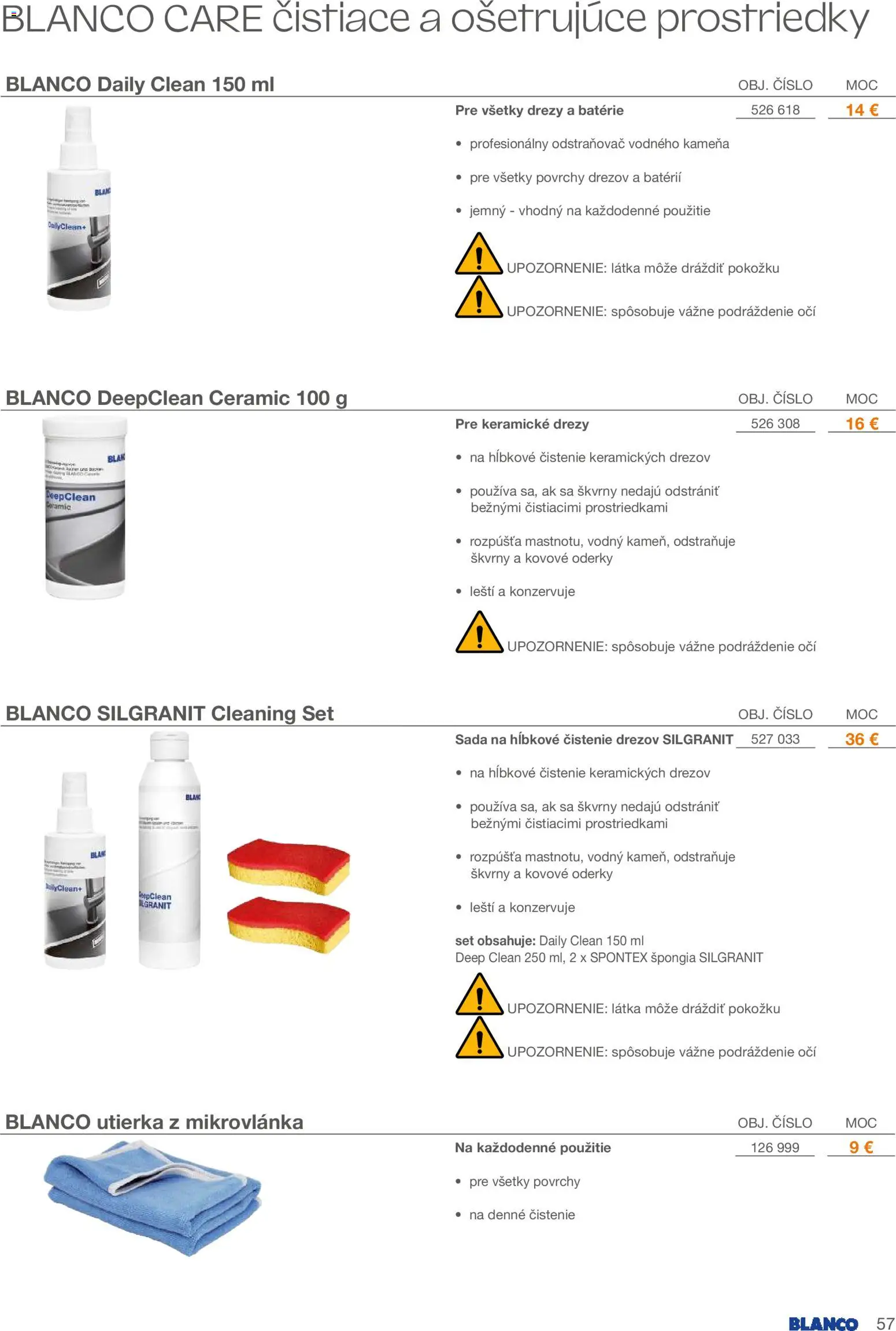 Nové Blanco akcie – leták je platný od 01.02.2026 | Strana: 57 | Produkty: Drezy, Granit