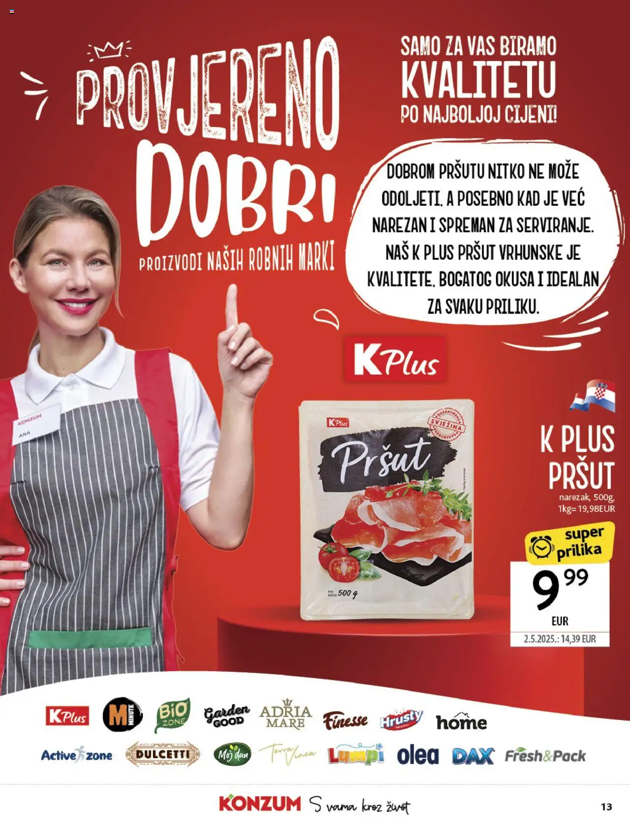Konzum katalog | vrijedi od 20.08.2025 | Stranica: 13 | Proizvodi: Pršut