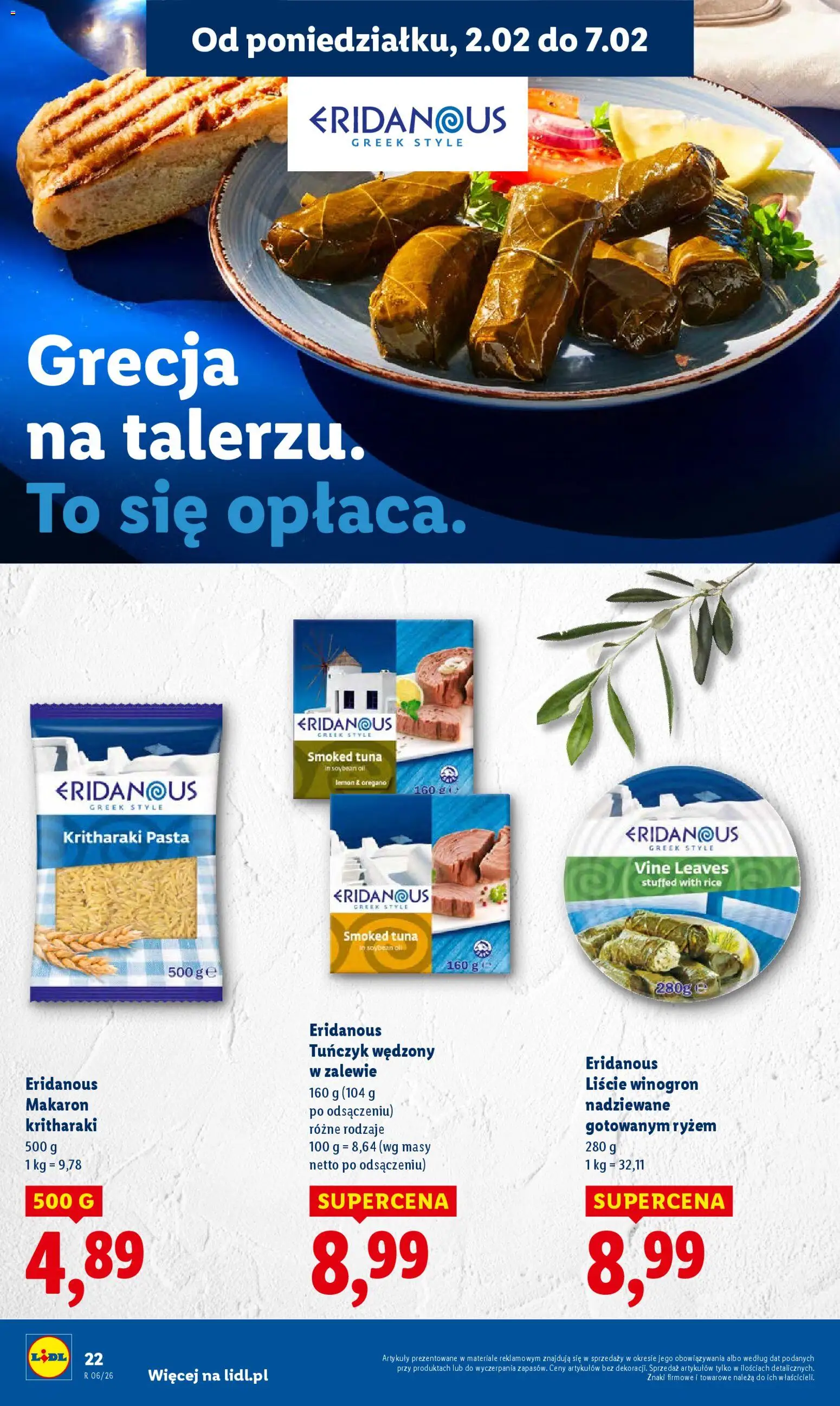 Lidl Gazetka od 02.02.2026 | Strona: 22 | Produkty: Oregano, Tuńczyk, Makaron