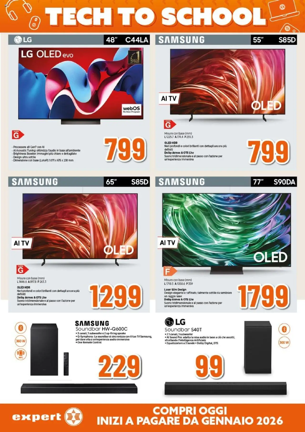 Volantino Expert del 14.08.2025 | Pagina: 18 | Prodotti: Soundbar, TV, Audio, Samsung