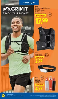 LIDL - Prévisualisation de Crivit Sac à dos ou gilet de course, Max. 1,75 kg [A] Sac à dos de course [B] Gilet de course L'unité au choix. n°502487 valide à partir de 23.10.2025 | Page: 70