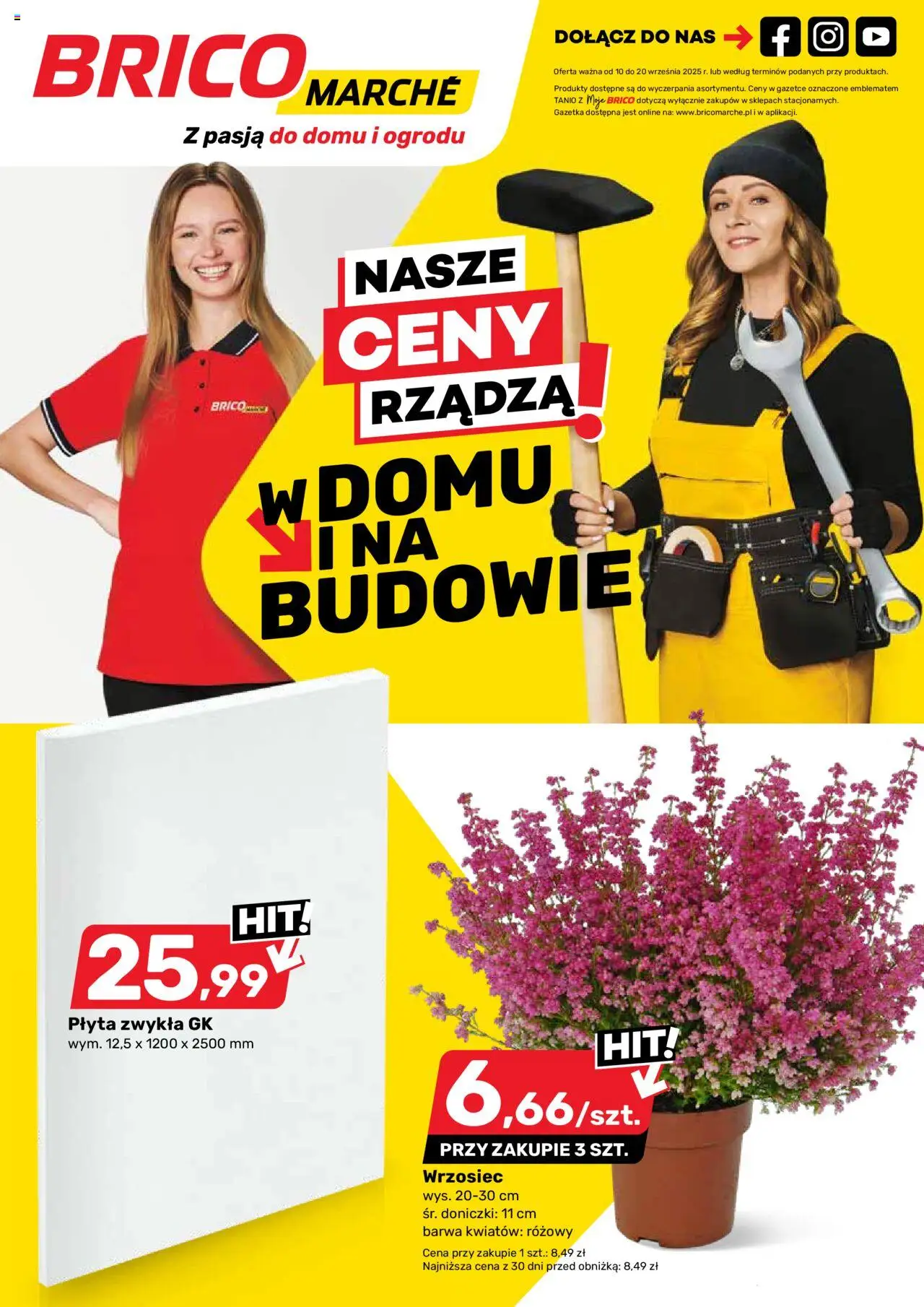 Brico Marché Gazetka od 10.09.2025 | Strona: 1 | Produkty: Doniczki